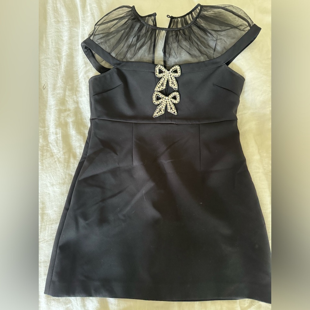 Self Portrait black mini dress
